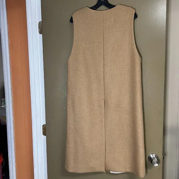 Tela Bimba Single Breasted Coat in Beige